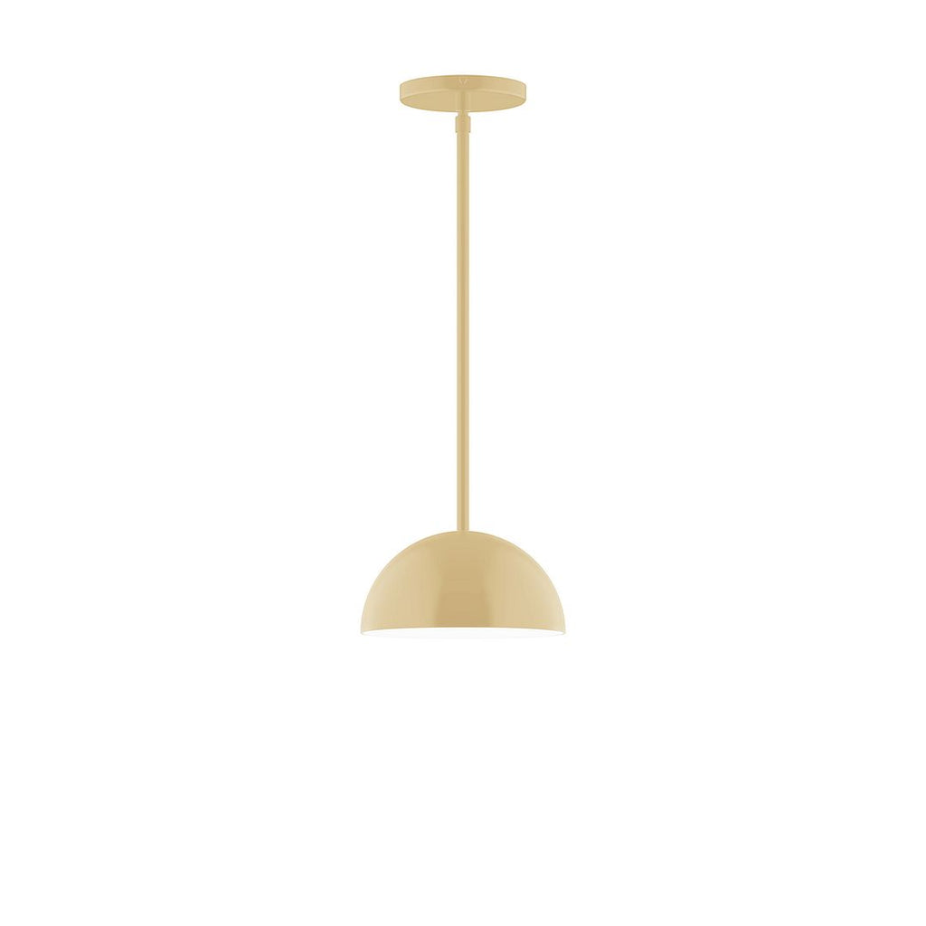 8" Axis Mini Dome Stem Hung Pendant, Ivory - STG431-17