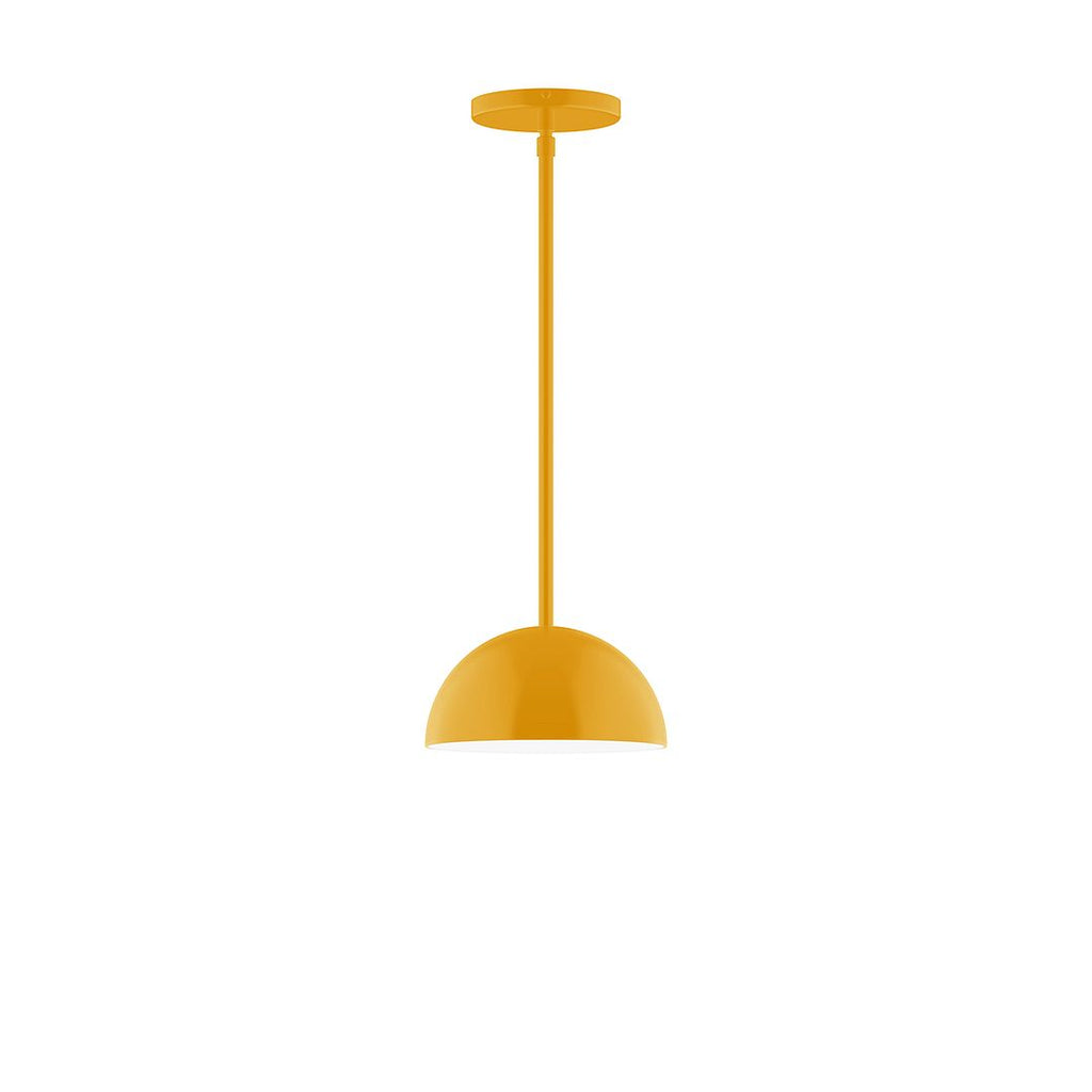 8" Axis Mini Dome Stem Hung Pendant, Bright Yellow - STG431-21