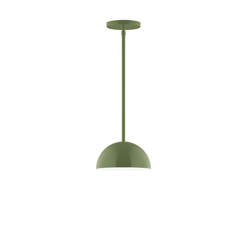 8" Axis Mini Dome Stem Hung Pendant, Fern Green - STG431-22