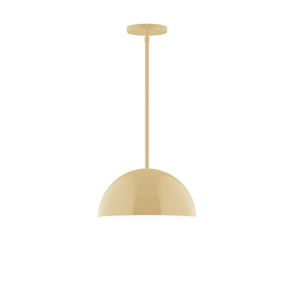 12" Axis Dome Stem Hung Pendant, Ivory - STG432-17