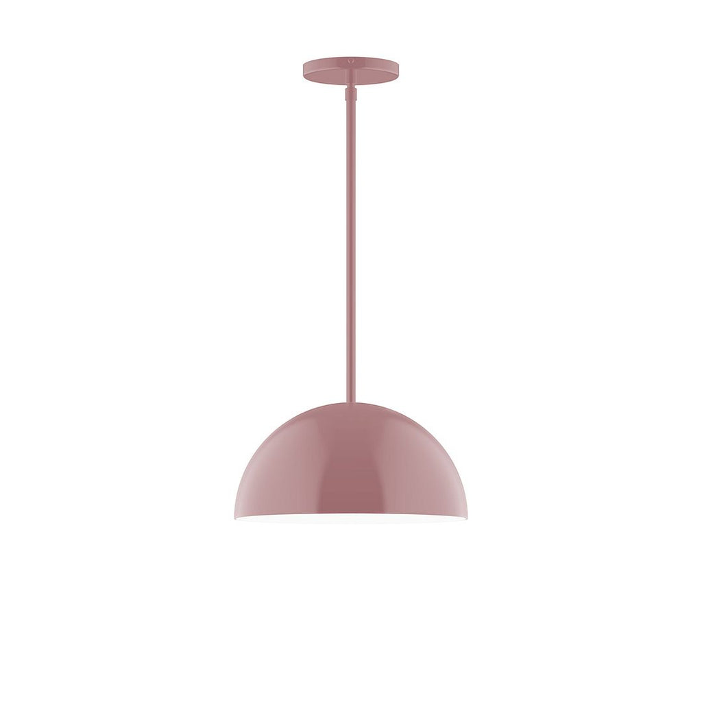 12" Axis Dome Stem Hung Pendant, Mauve - STG432-20