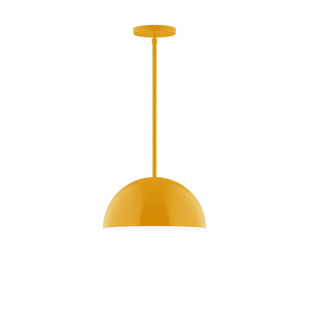 12" Axis Dome Stem Hung Pendant, Bright Yellow - STG432-21