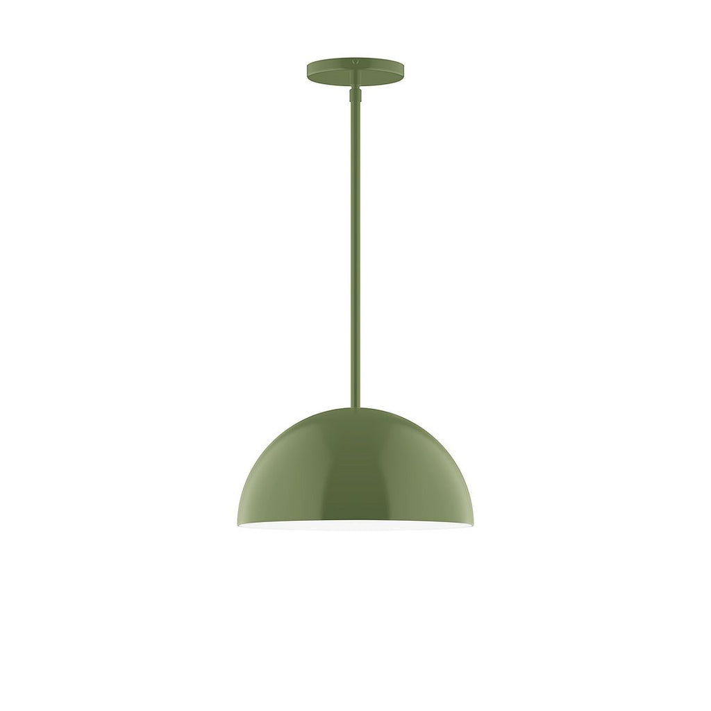 12" Axis Dome Stem Hung Pendant, Fern Green - STG432-22