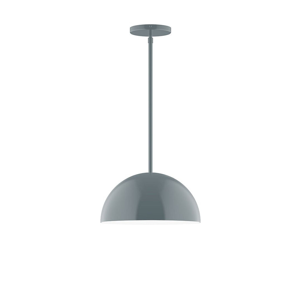 12" Axis Dome Stem Hung Pendant, Slate Gray - STG432-40