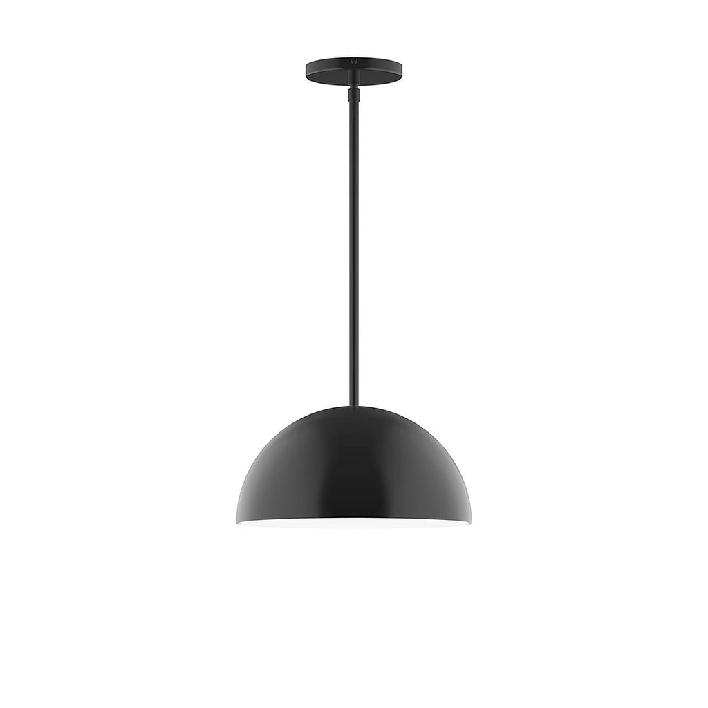 12" Axis Dome Stem Hung Pendant, Black - STG432-41