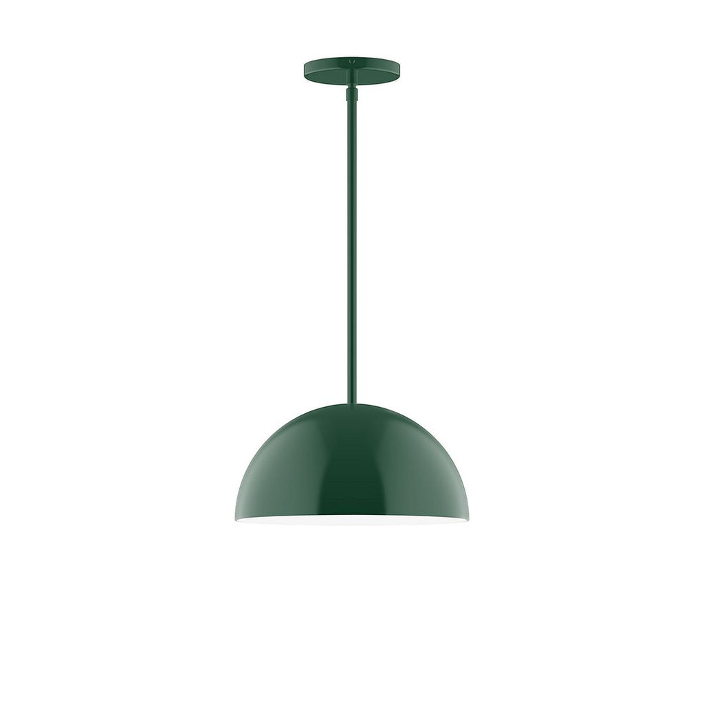 12" Axis Dome Stem Hung Pendant, Forest Green - STG432-42