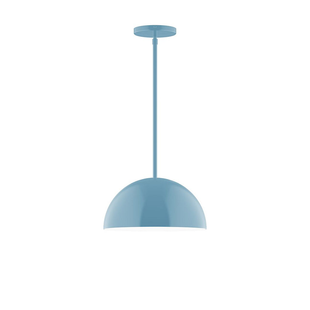 12" Axis Dome Stem Hung Pendant, Light Blue - STG432-54