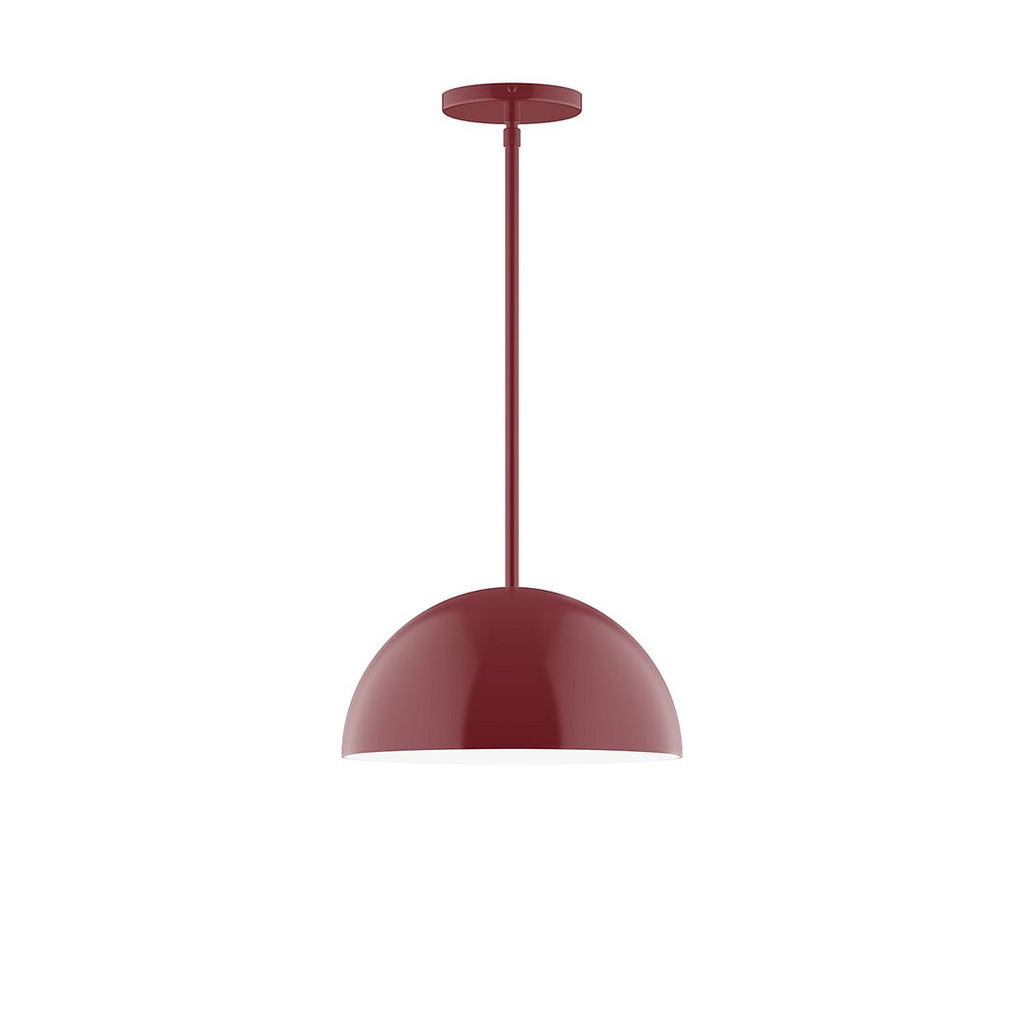 12" Axis Dome Stem Hung Pendant, Barn Red - STG432-55