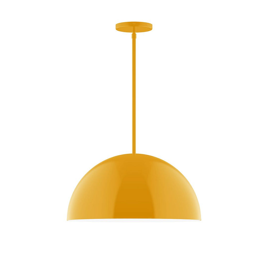 18" Axis Dome Stem Hung Pendant, Bright Yellow - STG433-21