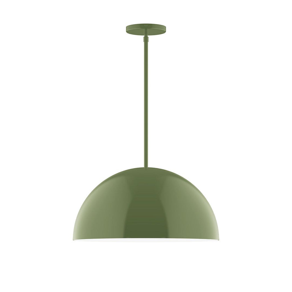 18" Axis Dome Stem Hung Pendant, Fern Green - STG433-22