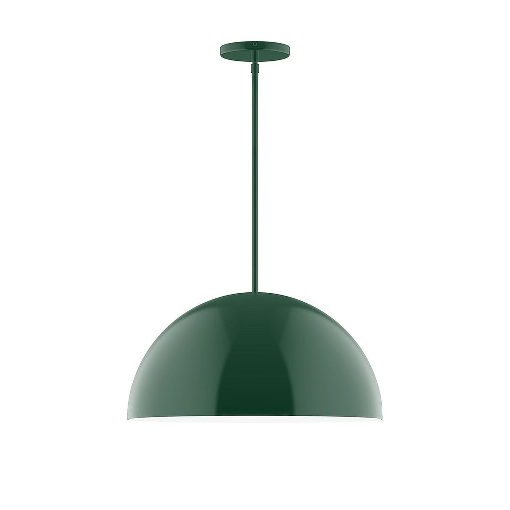 18" Axis Dome Stem Hung Pendant, Forest Green - STG433-42