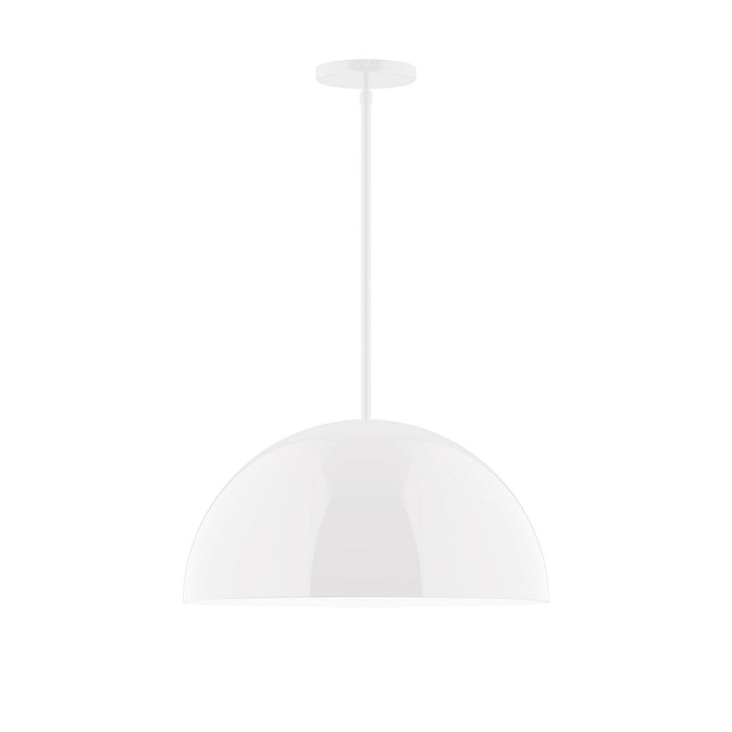 18" Axis Dome Stem Hung Pendant, White - STG433-44