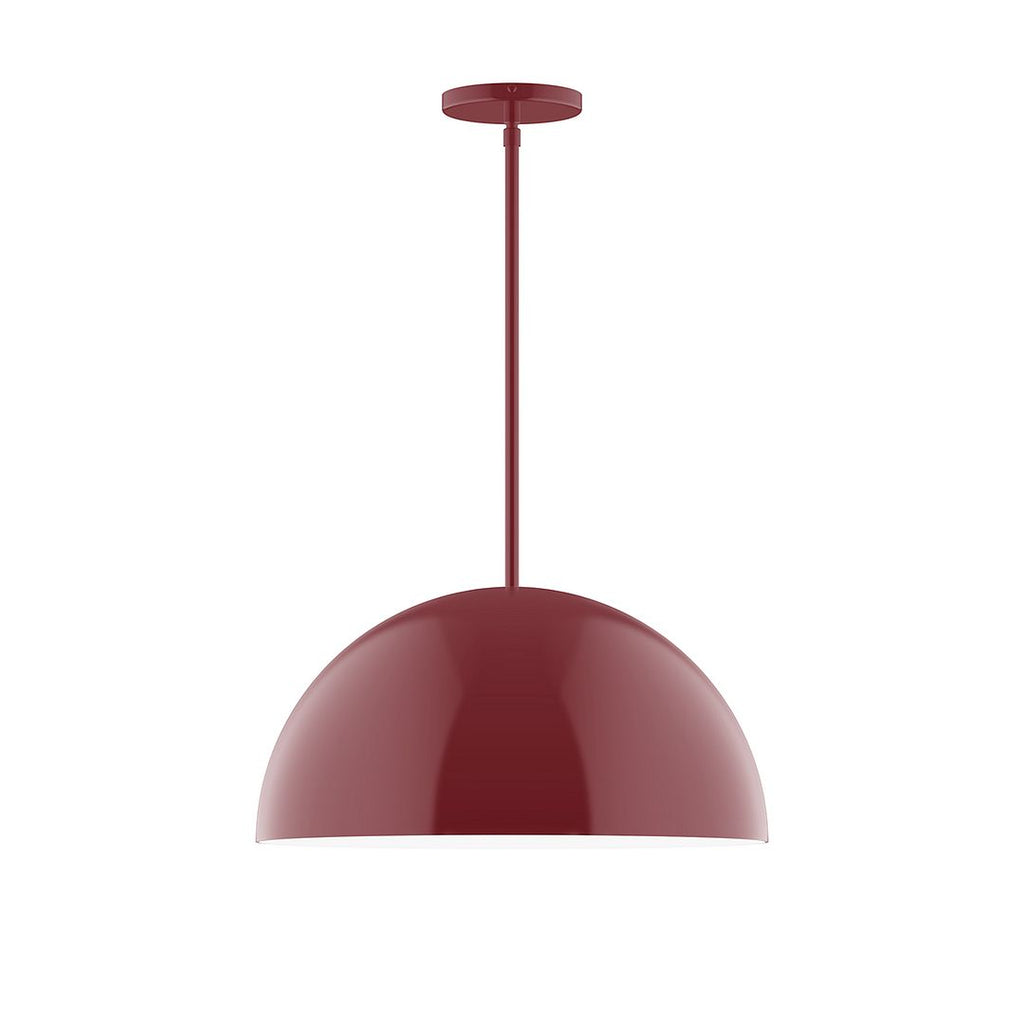 18" Axis Dome Stem Hung Pendant, Barn Red - STG433-55