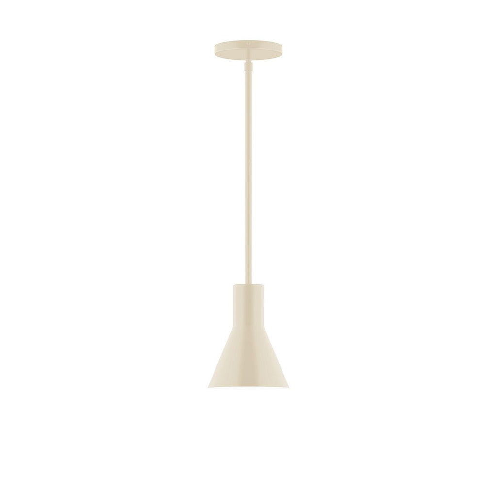 6" Axis Flared Cone Stem Hung Pendant, Cream - STG436-16