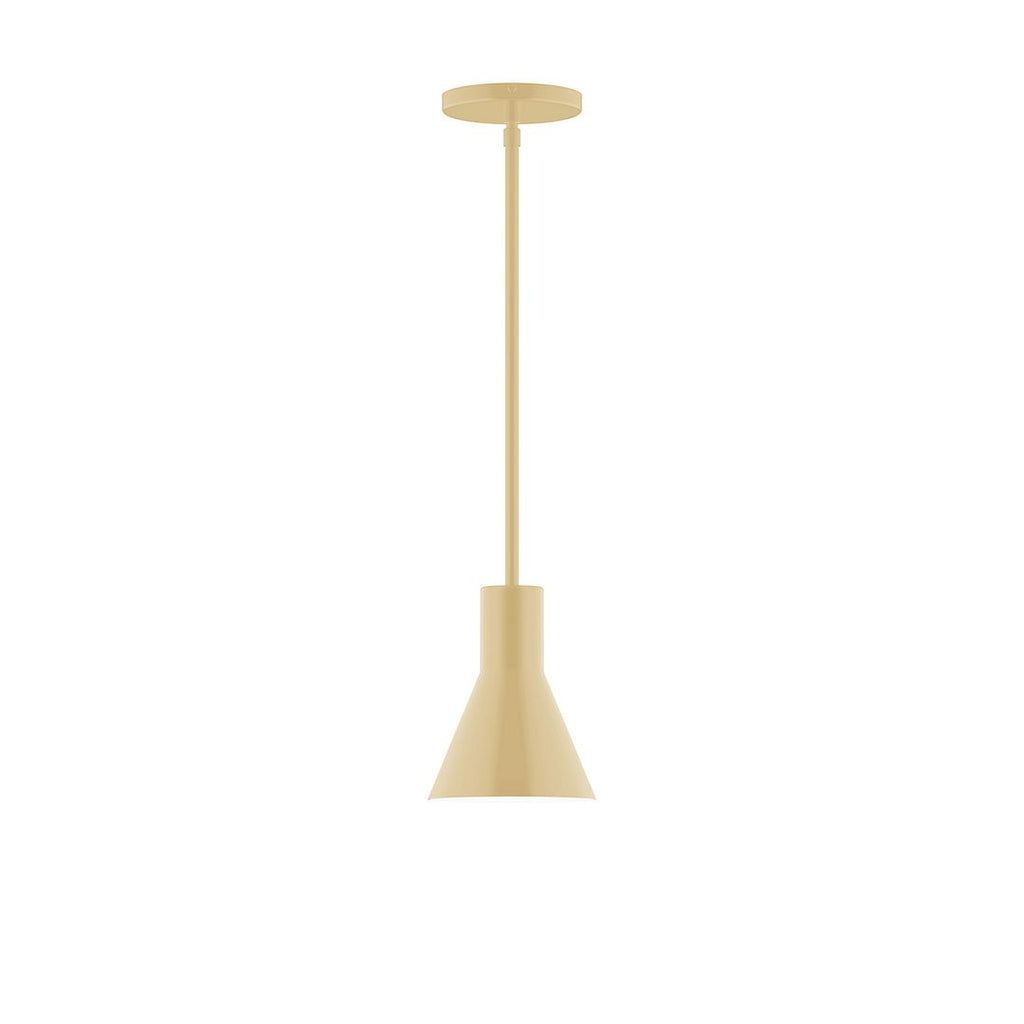 6" Axis Flared Cone Stem Hung Pendant, Ivory - STG436-17