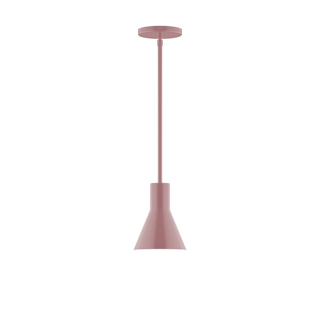 6" Axis Flared Cone Stem Hung Pendant, Mauve - STG436-20