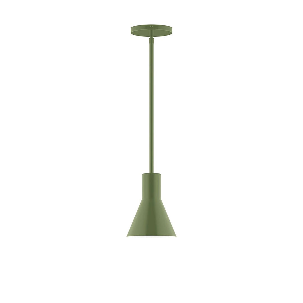 6" Axis Flared Cone Stem Hung Pendant, Fern Green - STG436-22