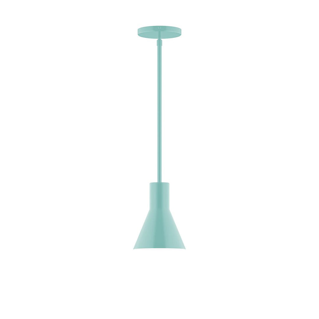 6" Axis Flared Cone Stem Hung Pendant, Sea Green - STG436-48