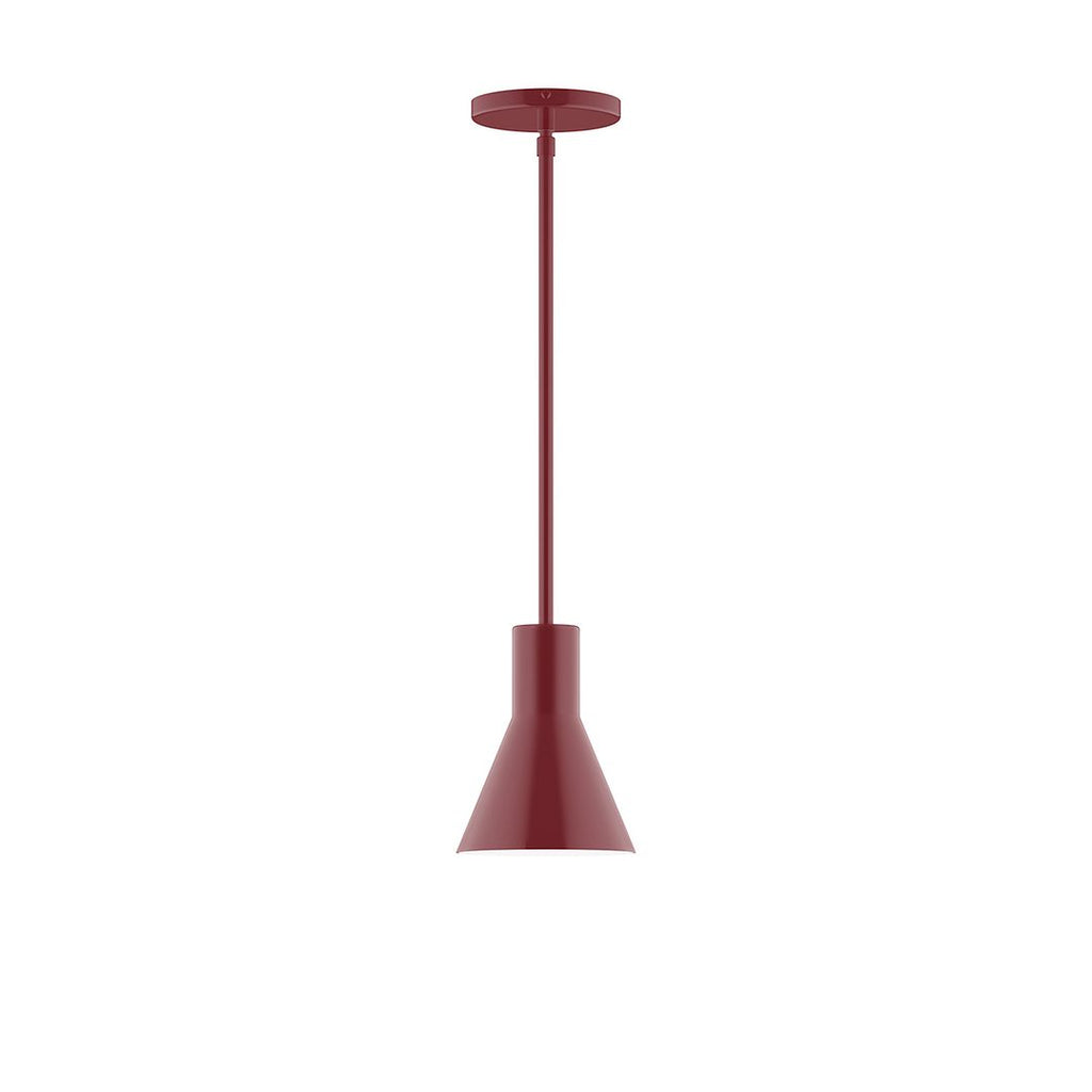 6" Axis Flared Cone Stem Hung Pendant, Barn Red - STG436-55