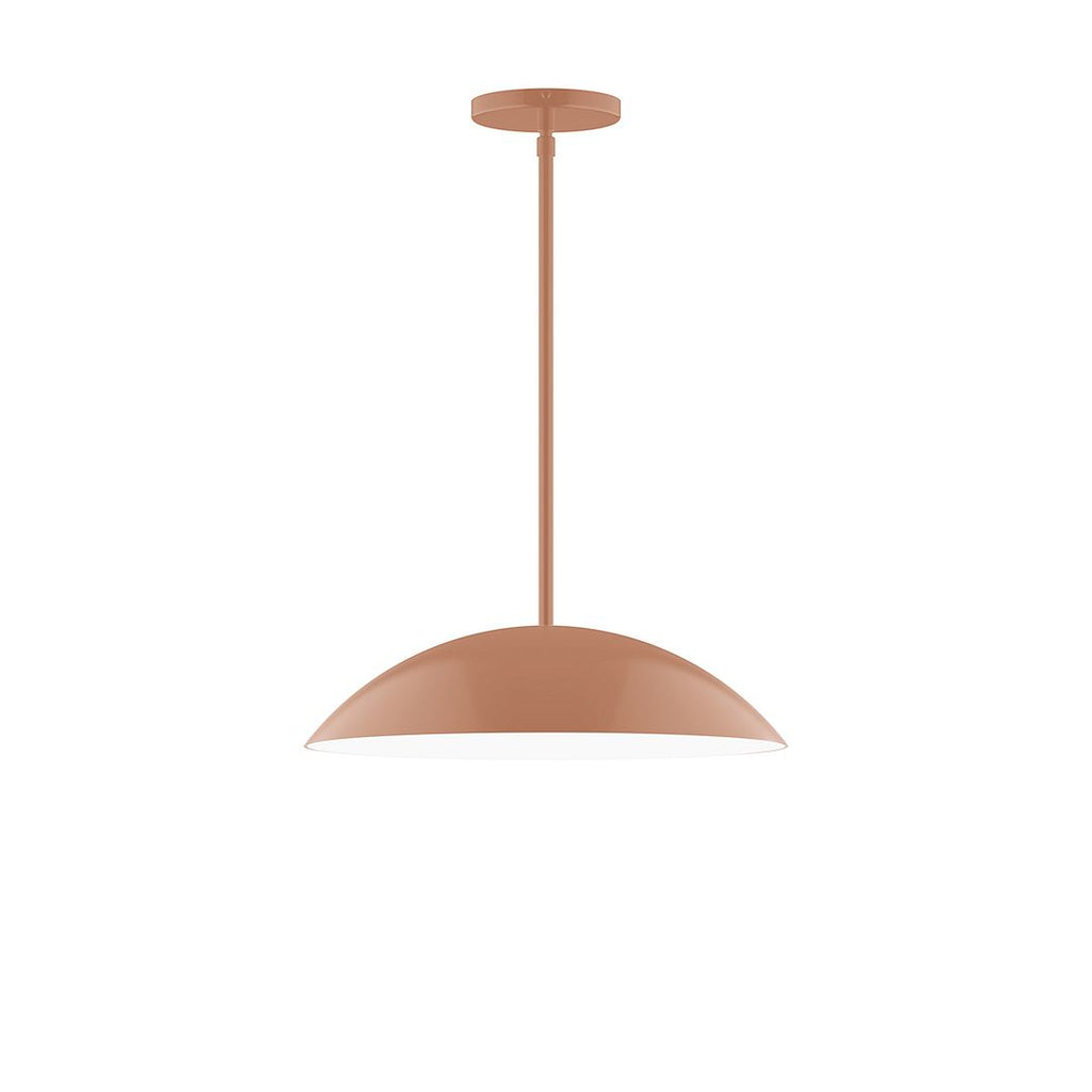 16" Axis Half Dome Stem Hung Pendant, Terracotta - STG438-19