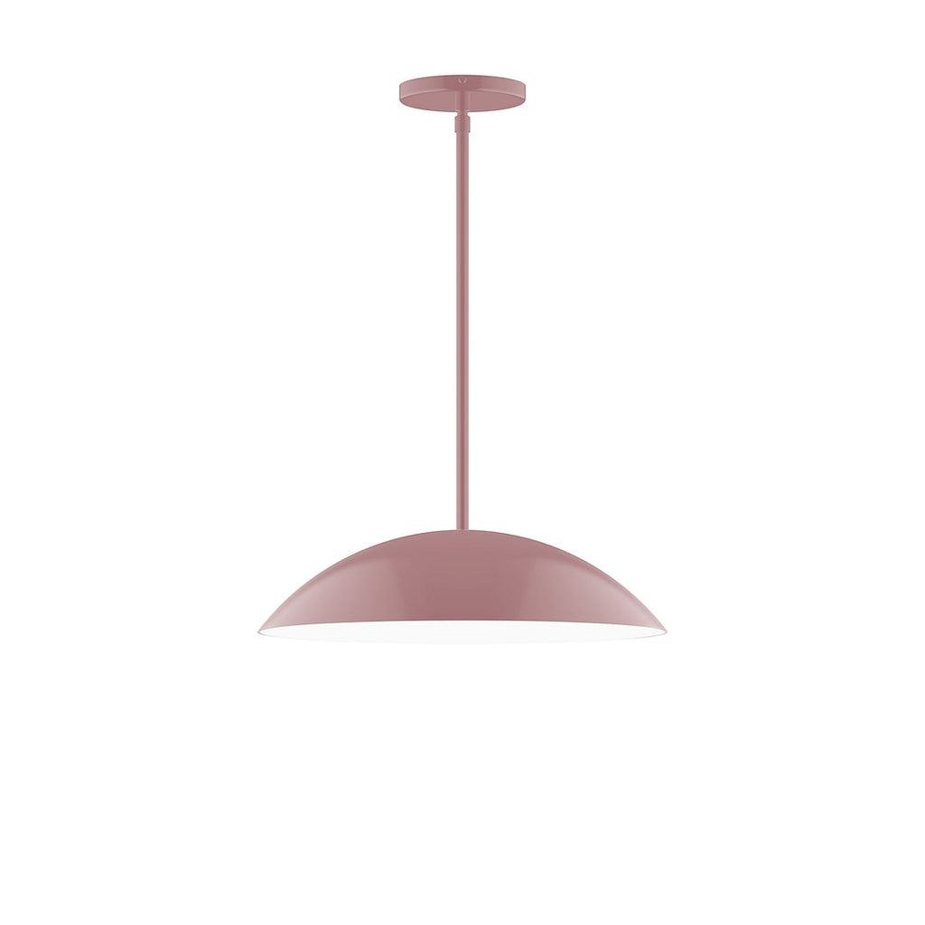 16" Axis Half Dome Stem Hung Pendant, Mauve - STG438-20