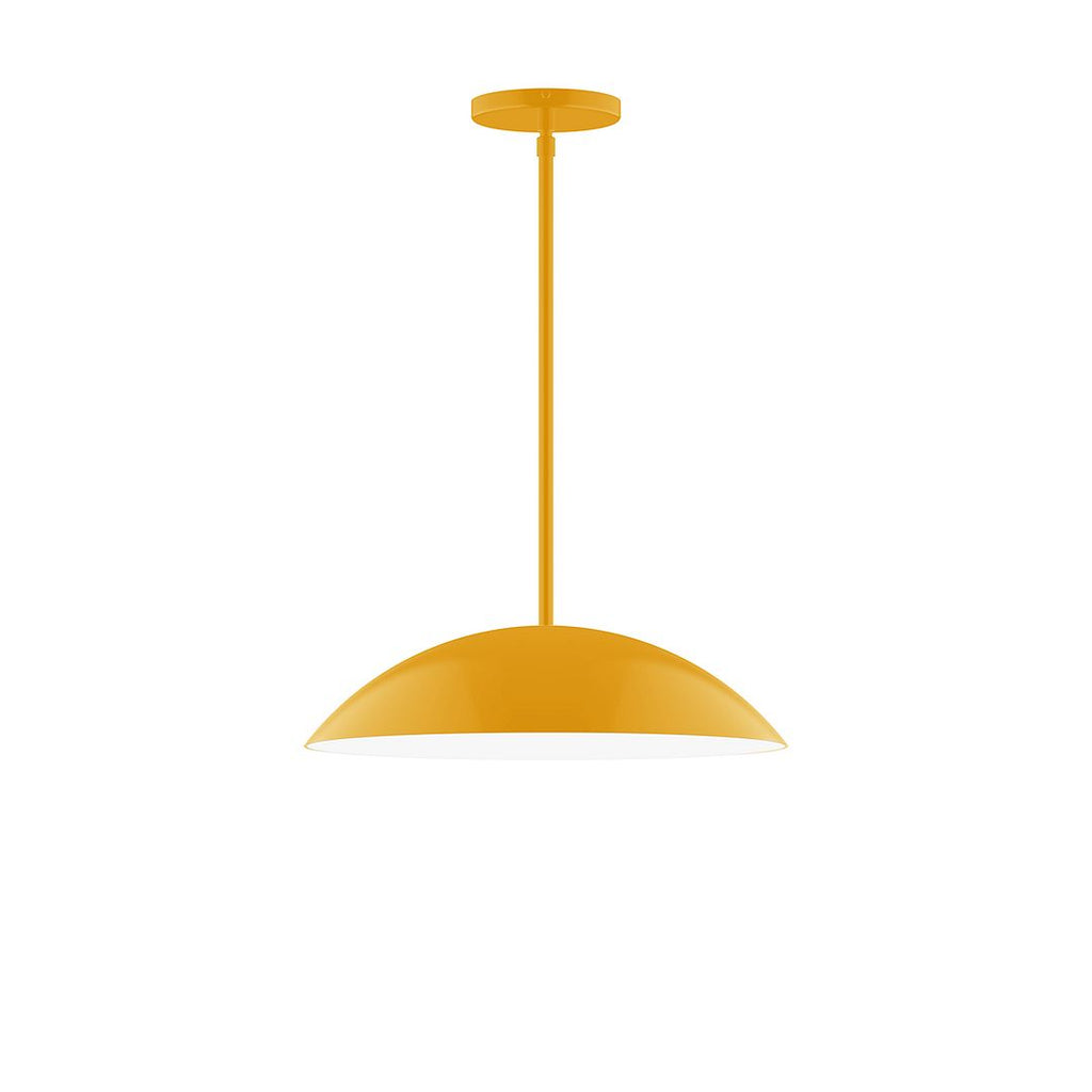 16" Axis Half Dome Stem Hung Pendant, Bright Yellow - STG438-21