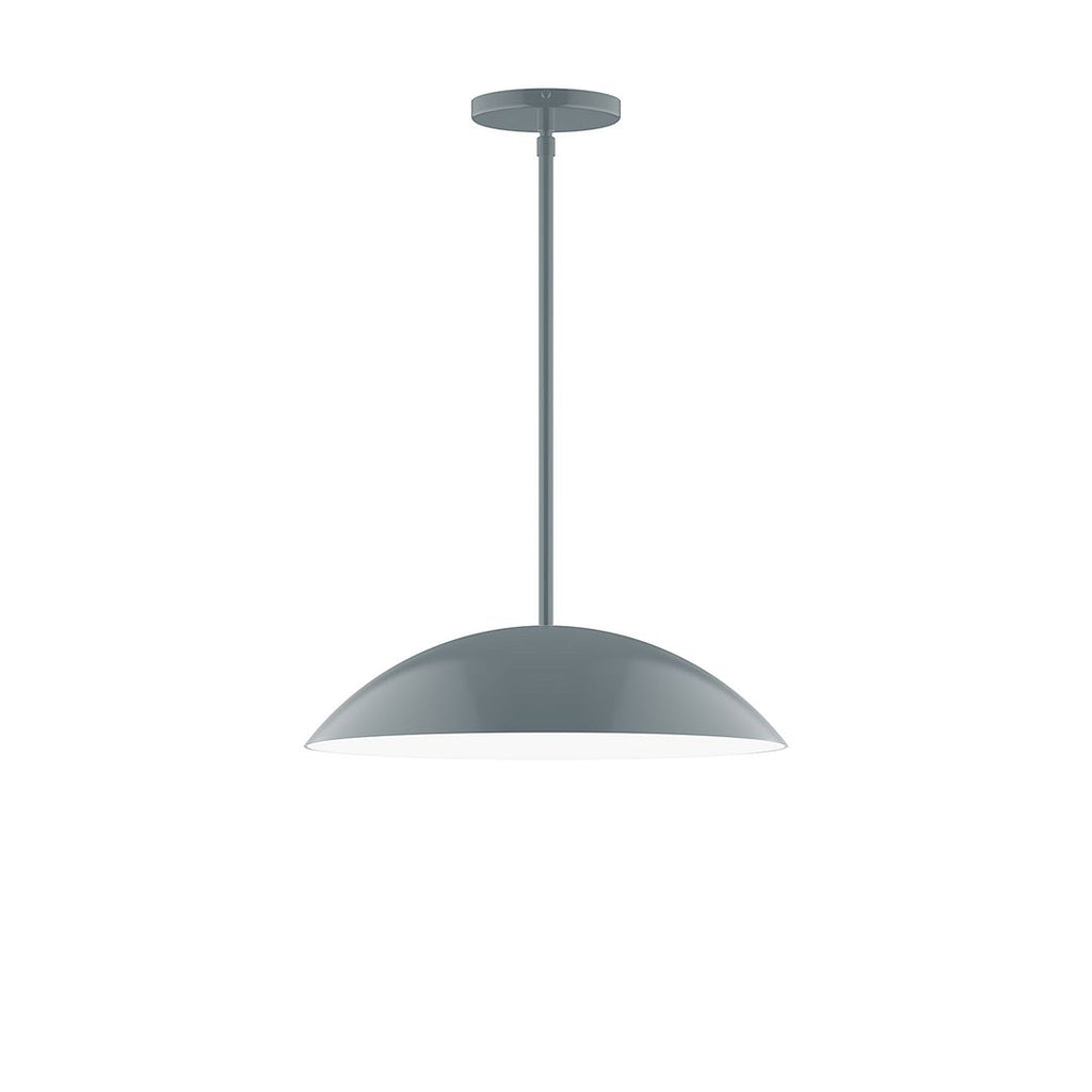 16" Axis Half Dome Stem Hung Pendant, Slate Gray - STG438-40