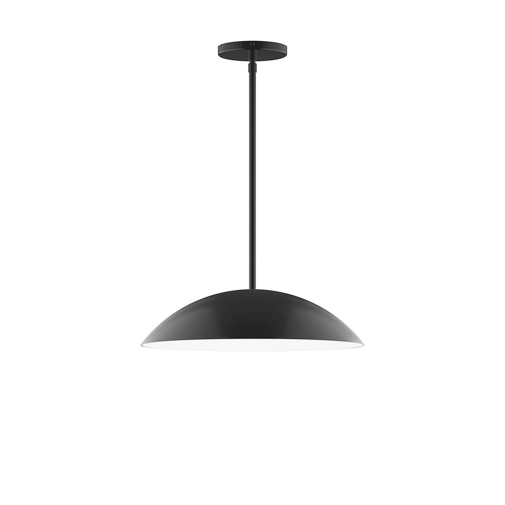 16" Axis Half Dome Stem Hung Pendant, Black - STG438-41