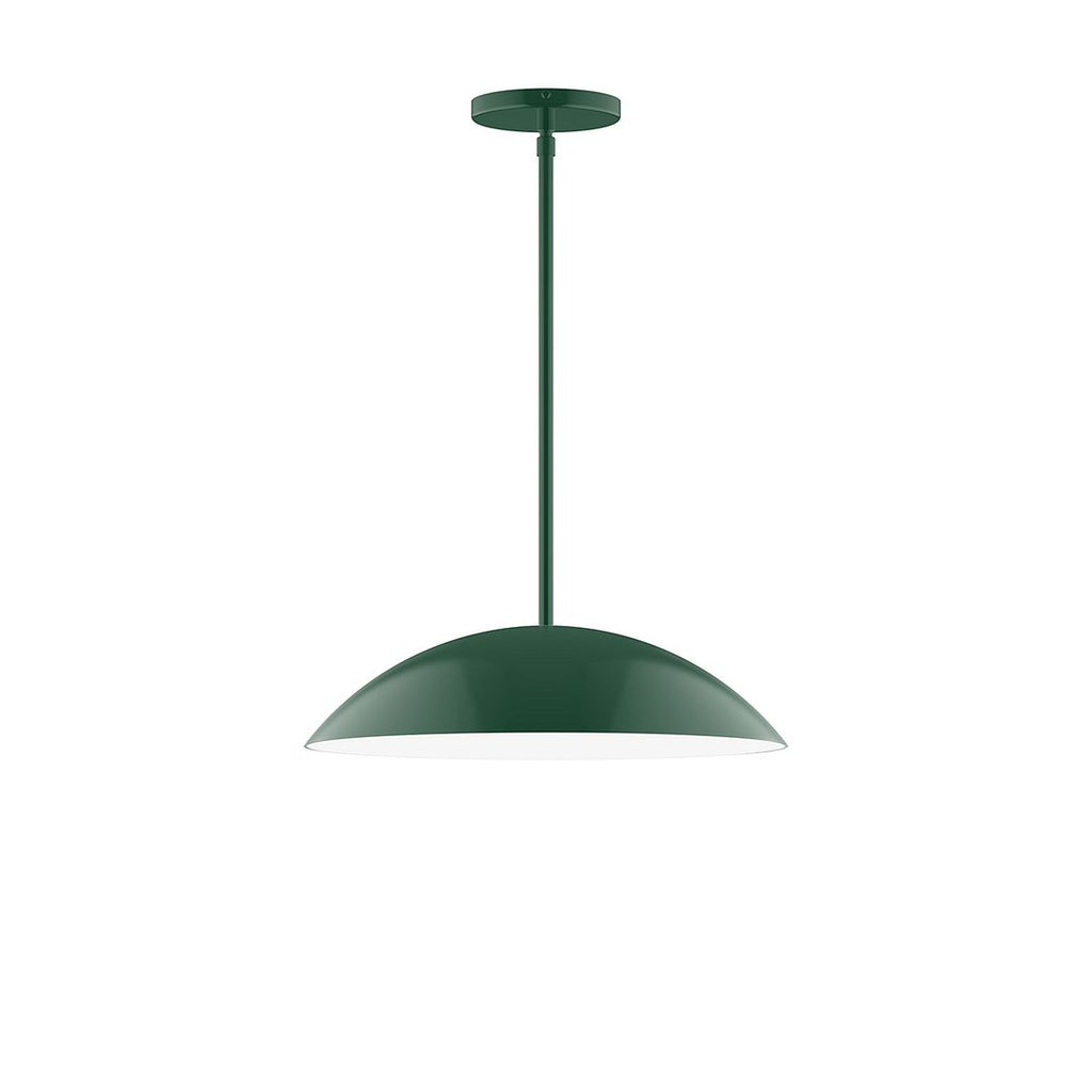 16" Axis Half Dome Stem Hung Pendant, Forest Green - STG438-42