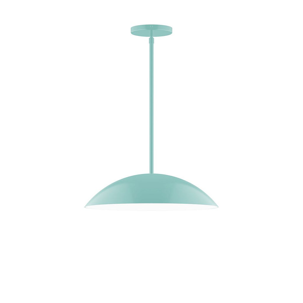 16" Axis Half Dome Stem Hung Pendant, Sea Green - STG438-48