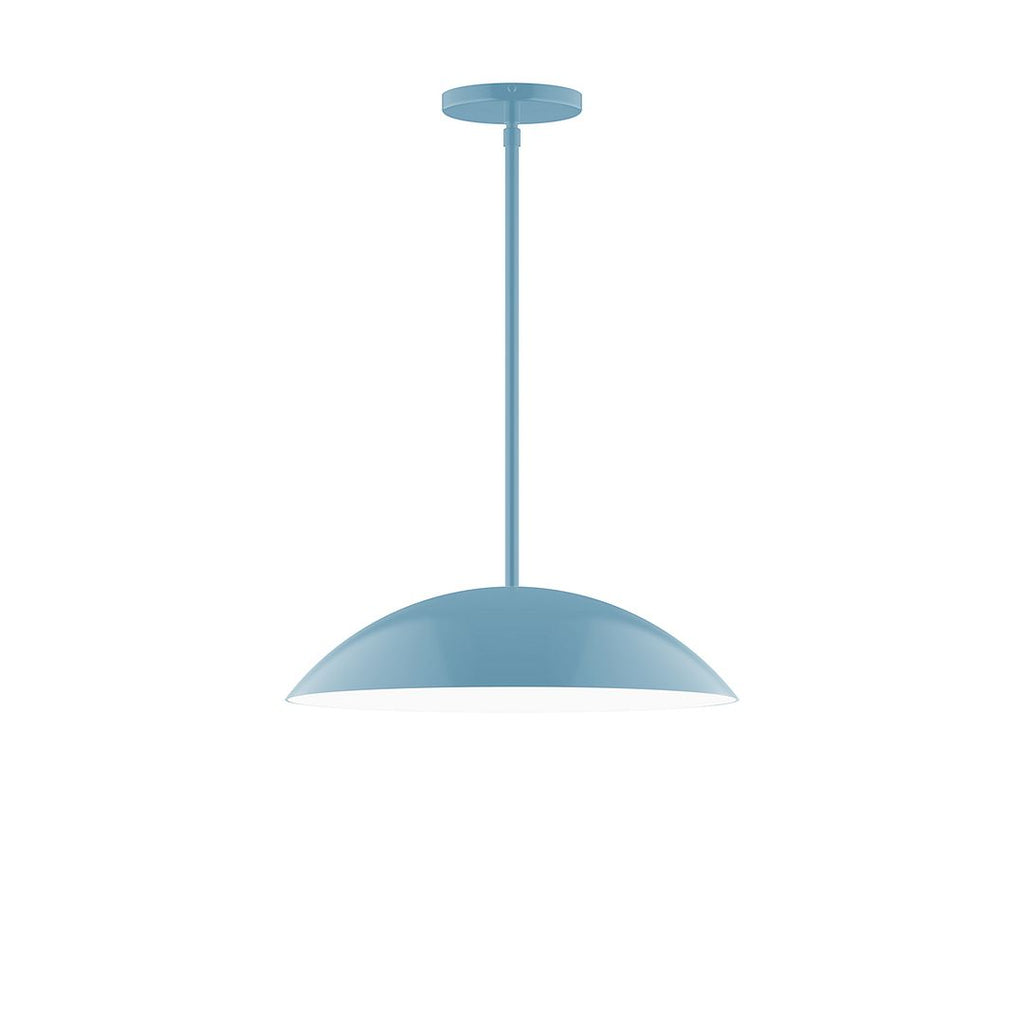 16" Axis Half Dome Stem Hung Pendant, Light Blue - STG438-54