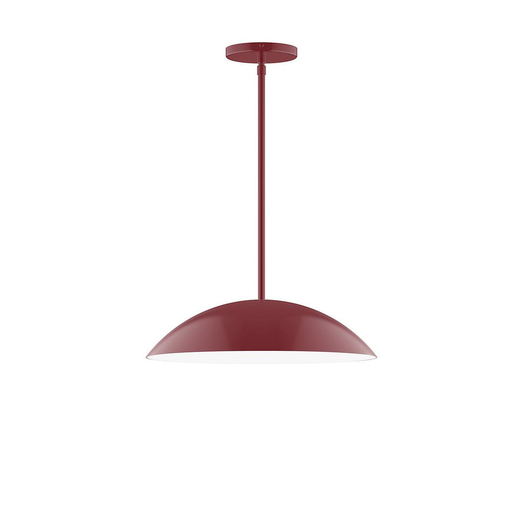 16" Axis Half Dome Stem Hung Pendant, Barn Red - STG438-55