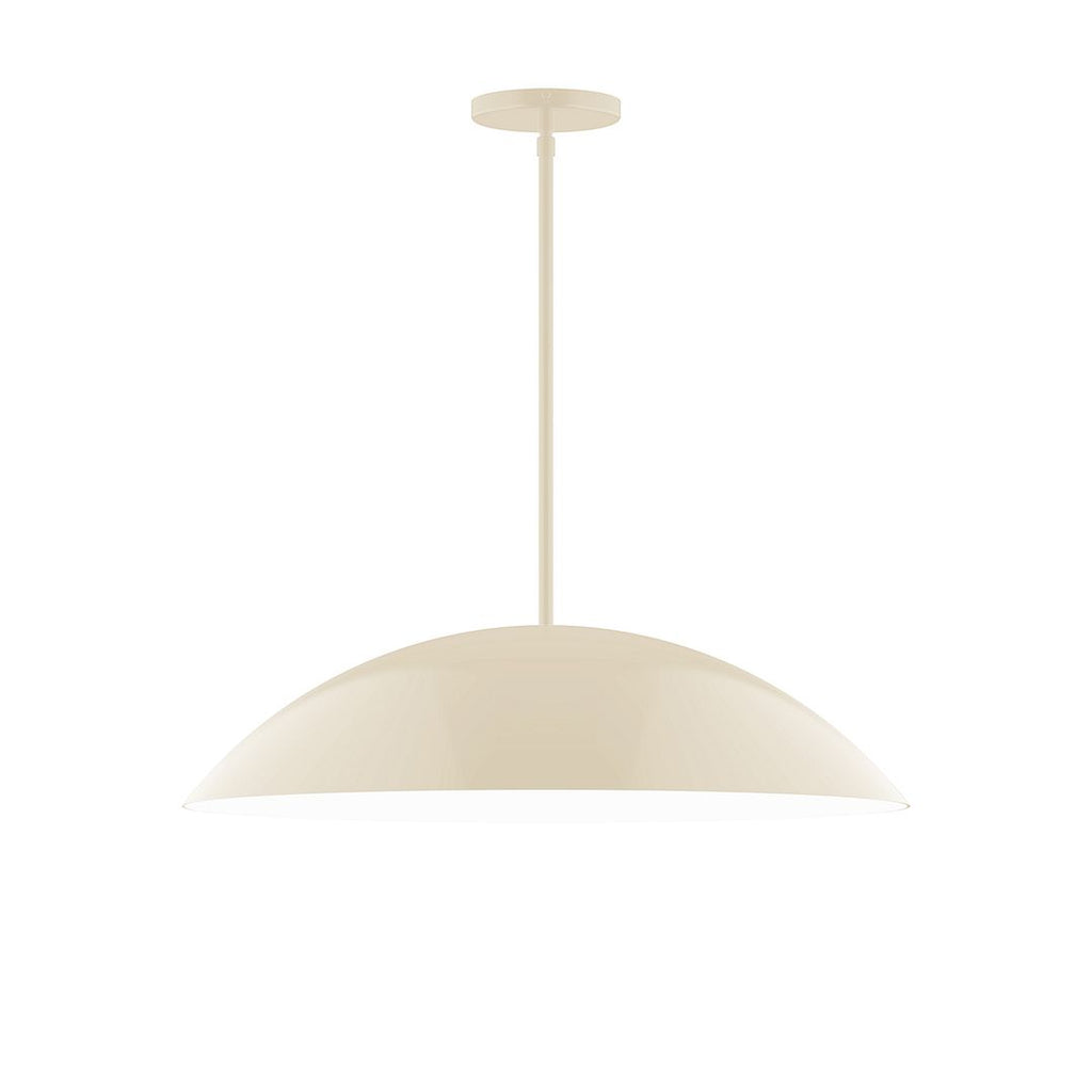 24" Axis Half Dome Stem Hung Pendant, Cream - STG439-16