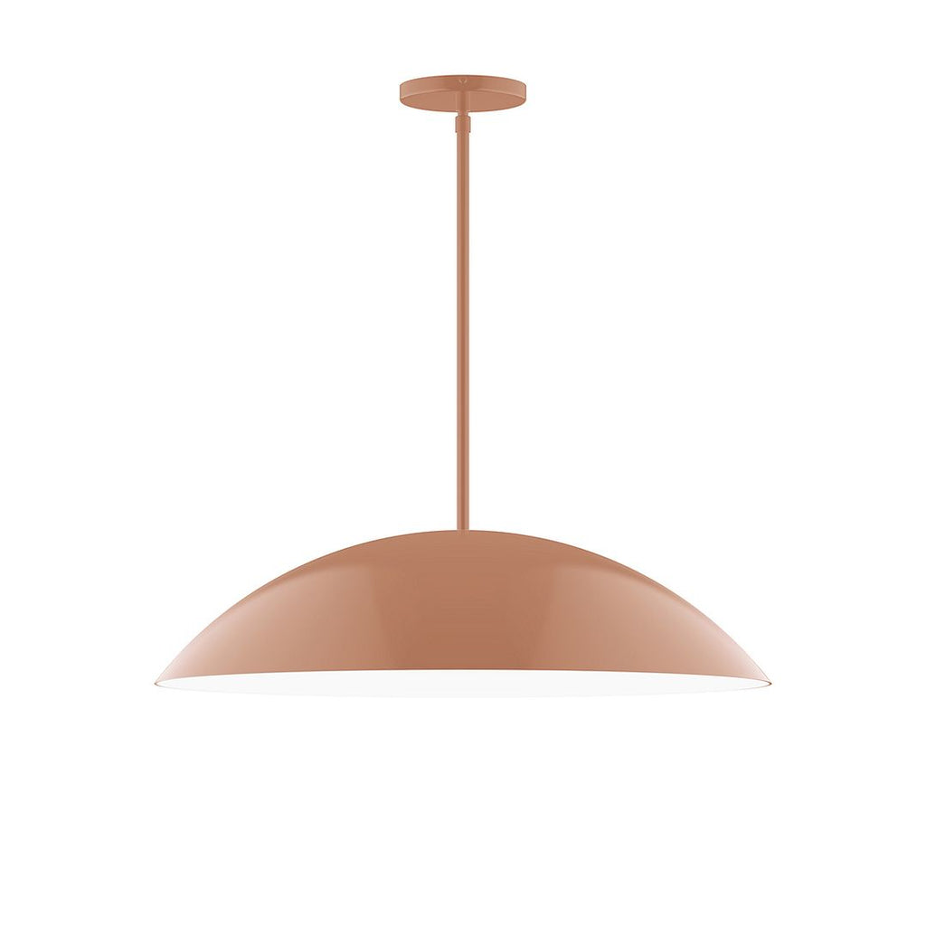 24" Axis Half Dome Stem Hung Pendant, Terracotta - STG439-19