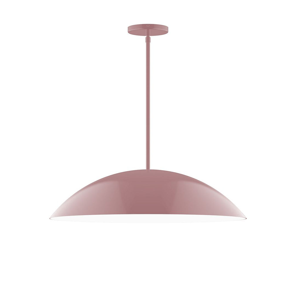 24" Axis Half Dome Stem Hung Pendant, Mauve - STG439-20