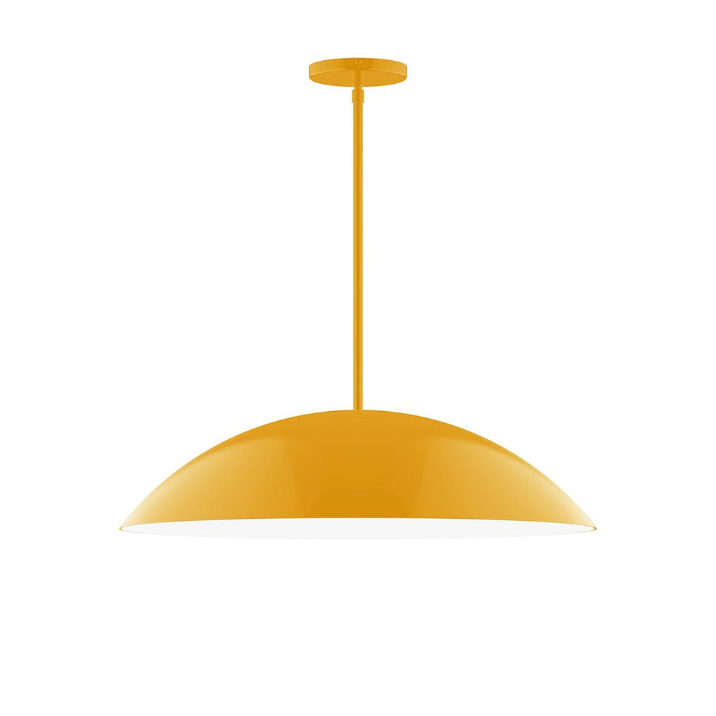 24" Axis Half Dome Stem Hung Pendant, Bright Yellow - STG439-21