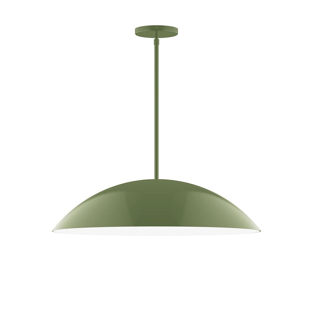 24" Axis Half Dome Stem Hung Pendant, Fern Green - STG439-22