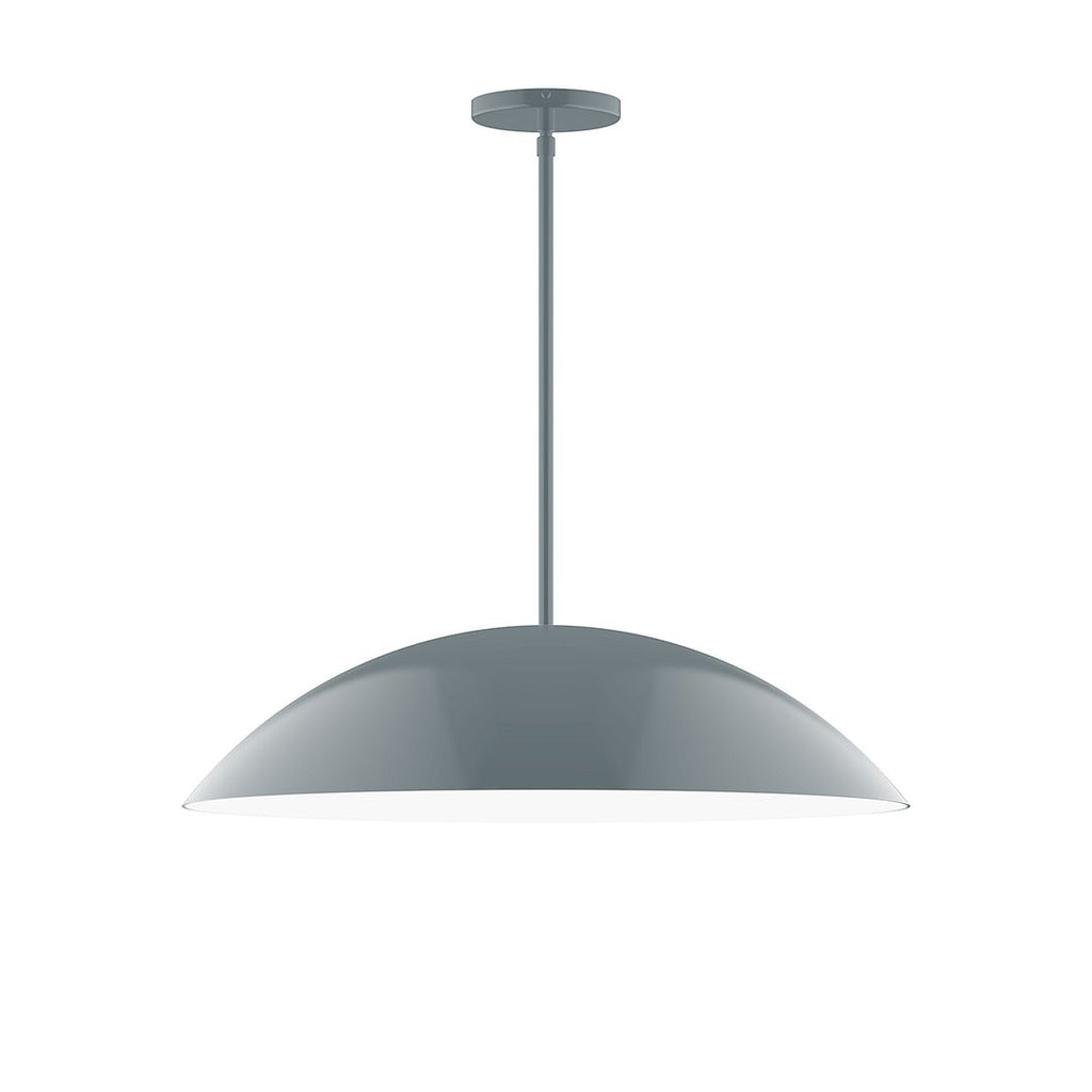 24" Axis Half Dome Stem Hung Pendant, Slate Gray - STG439-40