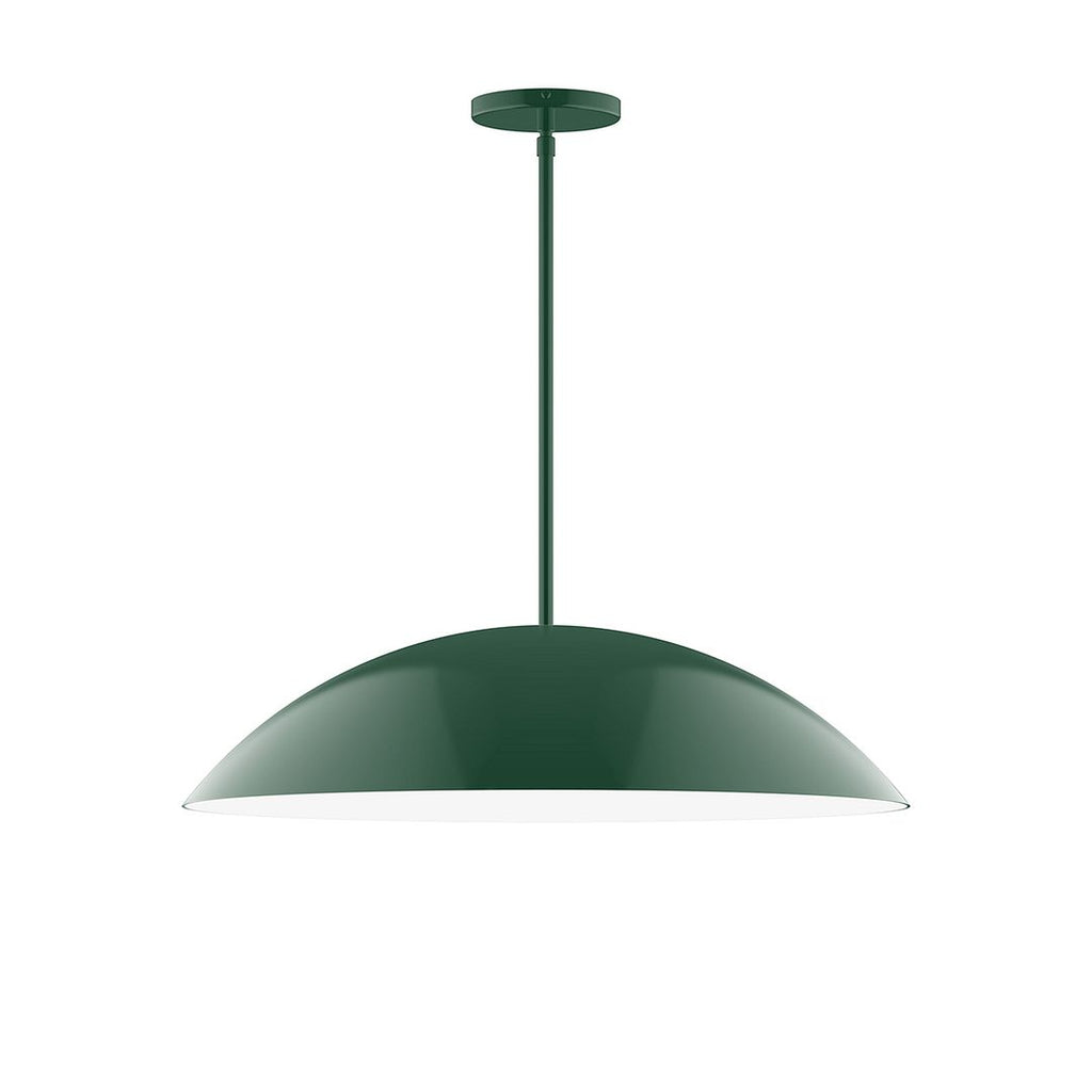 24" Axis Half Dome Stem Hung Pendant, Forest Green - STG439-42