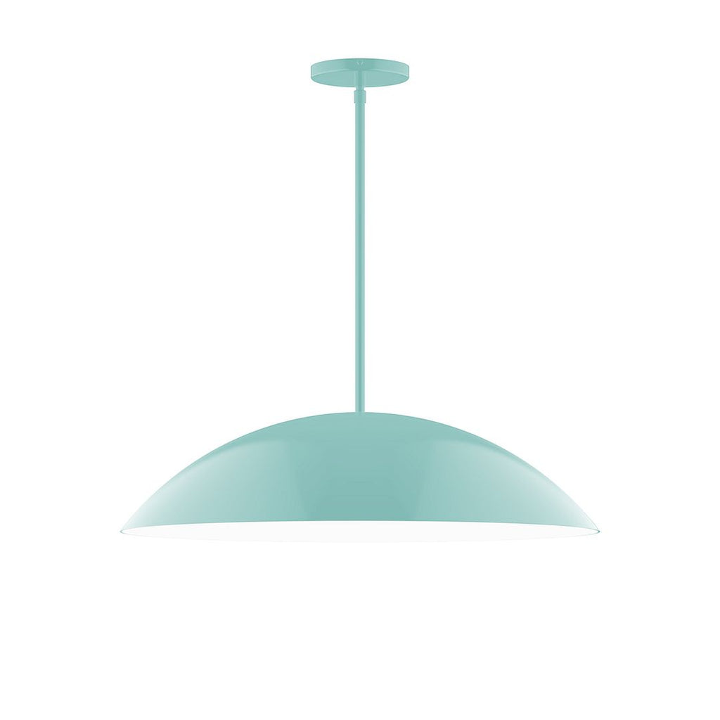 24" Axis Half Dome Stem Hung Pendant, Sea Green - STG439-48