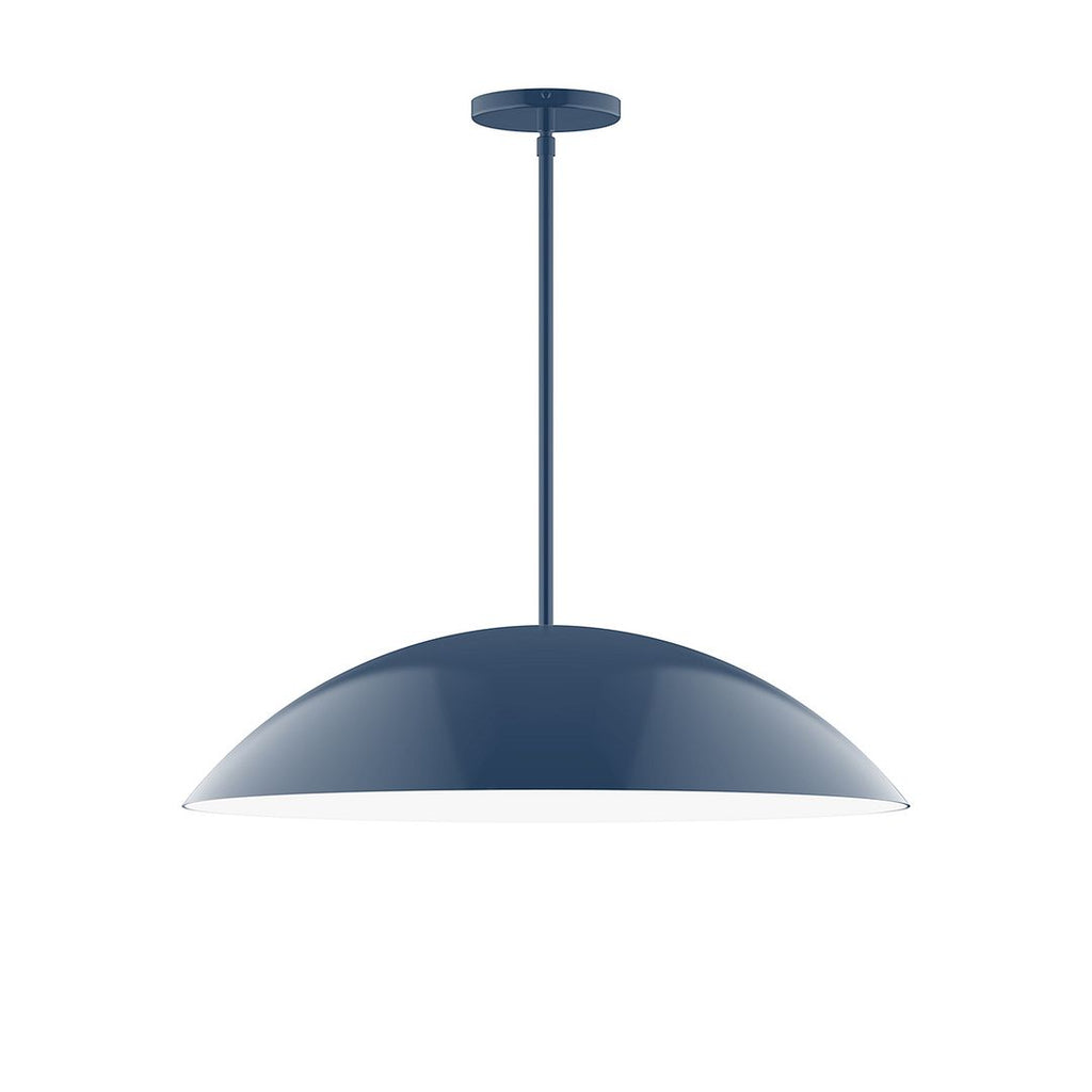 24" Axis Half Dome Stem Hung Pendant, Navy - STG439-50