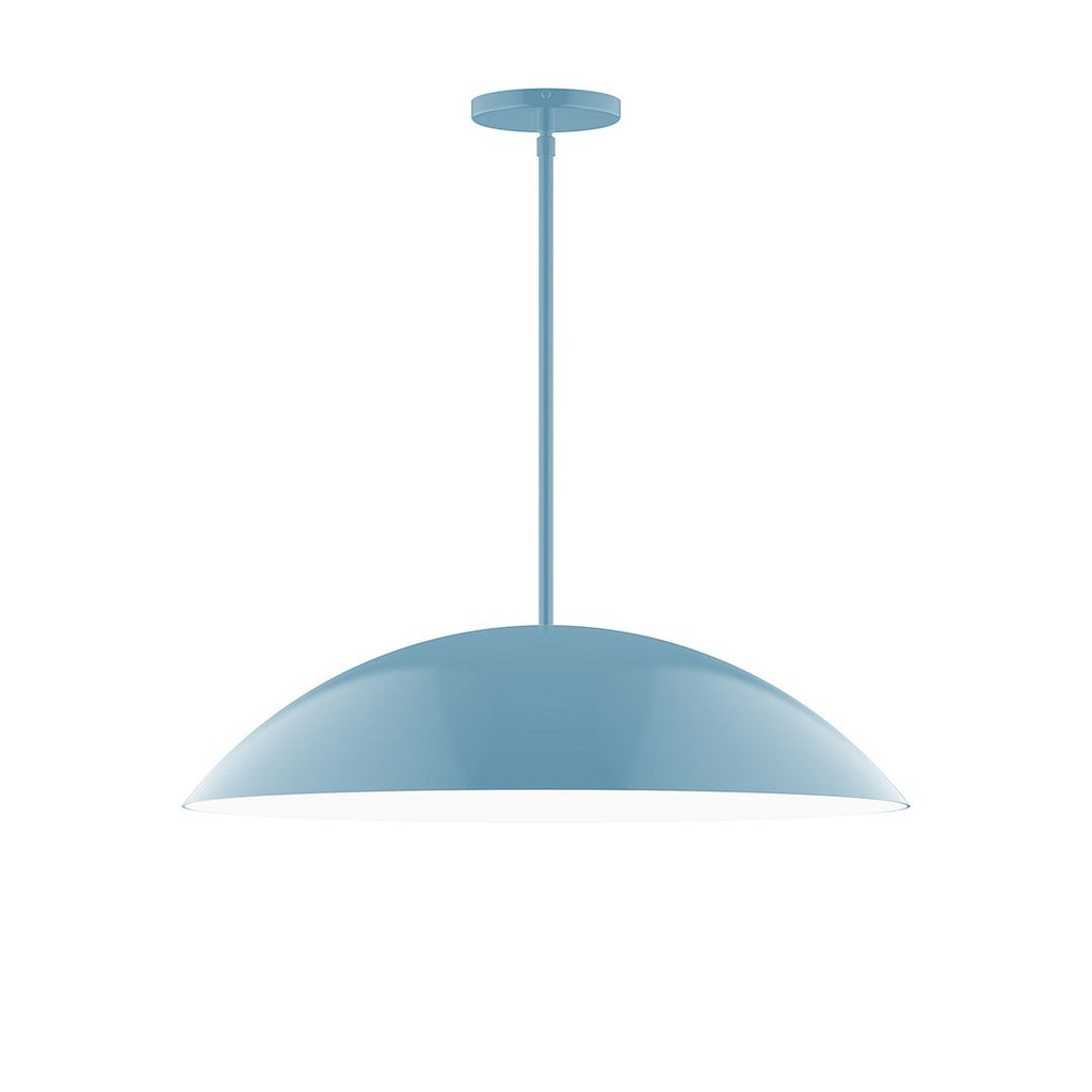 24" Axis Half Dome Stem Hung Pendant, Light Blue - STG439-54