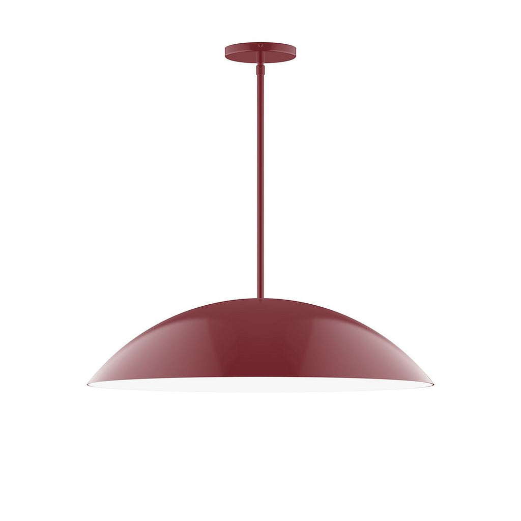 24" Axis Half Dome Stem Hung Pendant, Barn Red - STG439-55