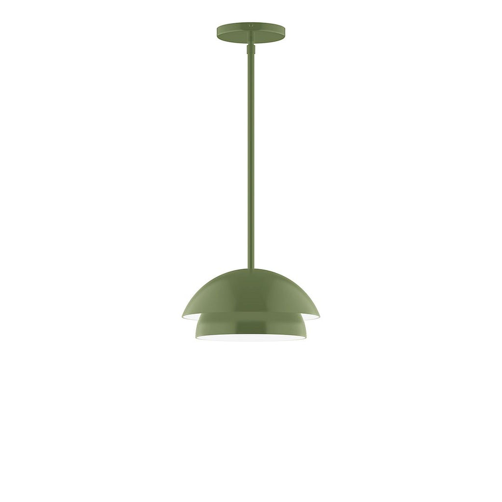 10" Nest Stem Hung Pendant, Fern Green - STGX445-22