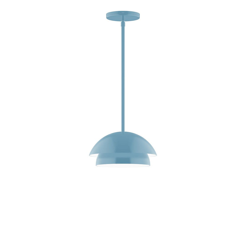 10" Nest Stem Hung Pendant, Light Blue - STGX445-54