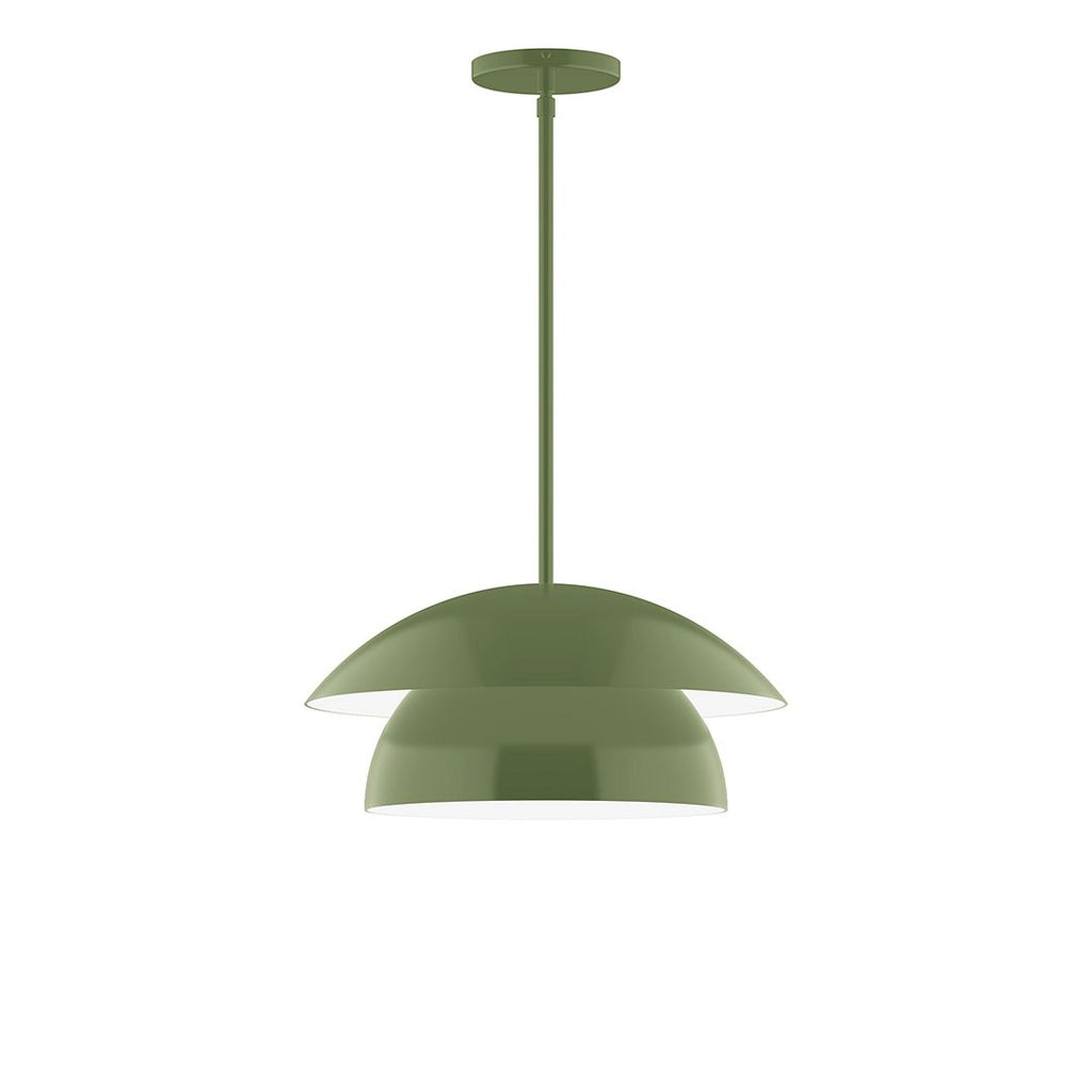 16" Nest Stem Hung Pendant, Fern Green - STGX446-22