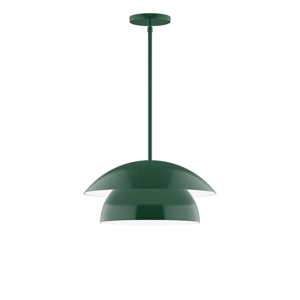 16" Nest Stem Hung Pendant, Forest Green - STGX446-42