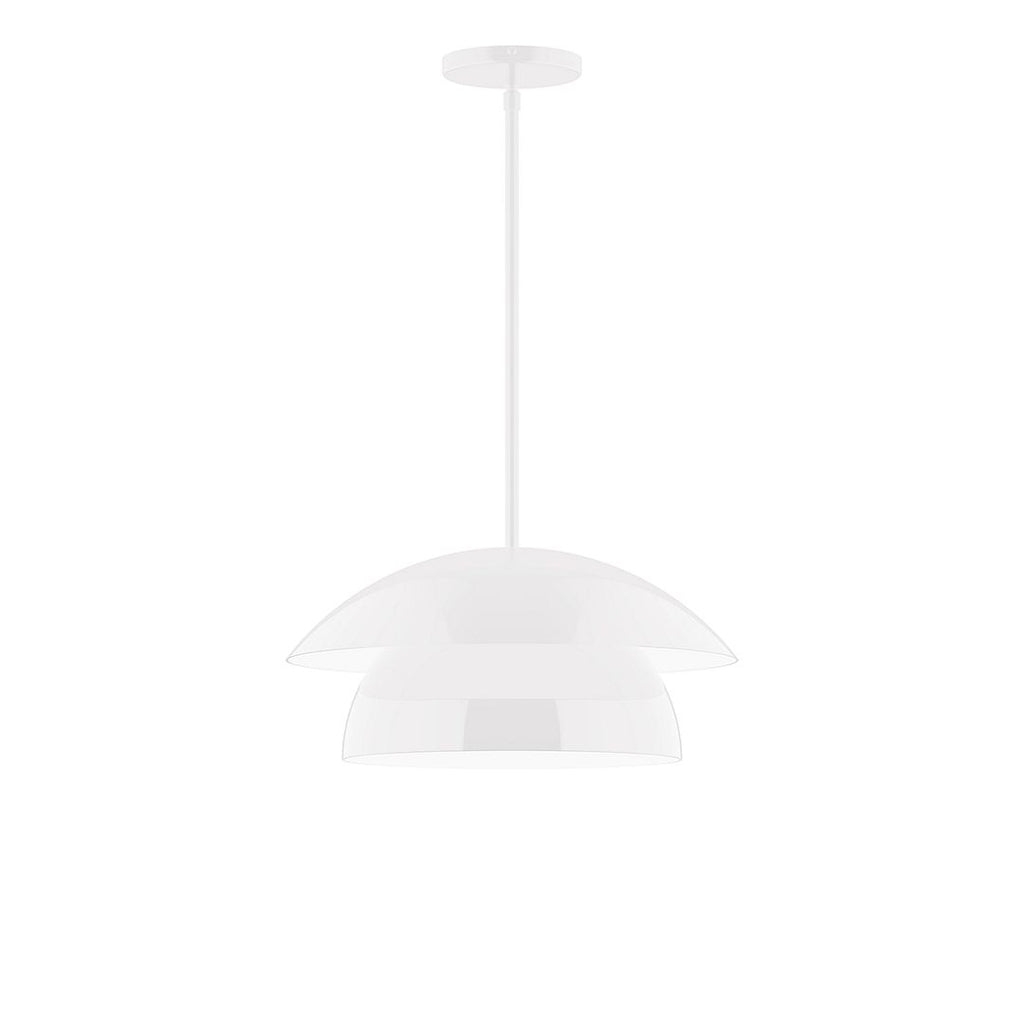 16" Nest Stem Hung Pendant, White - STGX446-44