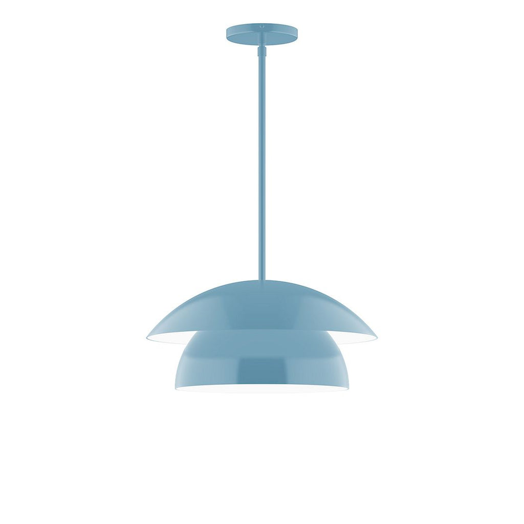 16" Nest Stem Hung Pendant, Light Blue - STGX446-54