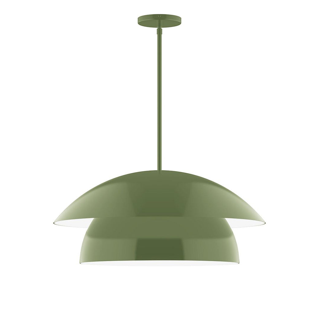 24" Nest Stem Hung Pendant, Fern Green - STGX447-22